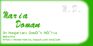 maria doman business card